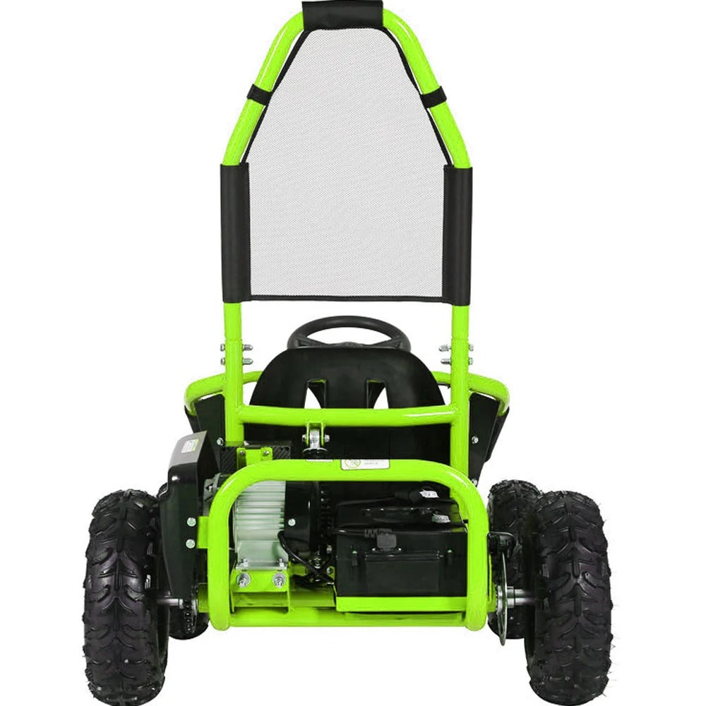 MotoTec Mud Monster Kids Electric 48v 1000w Go Kart Full Suspension Green