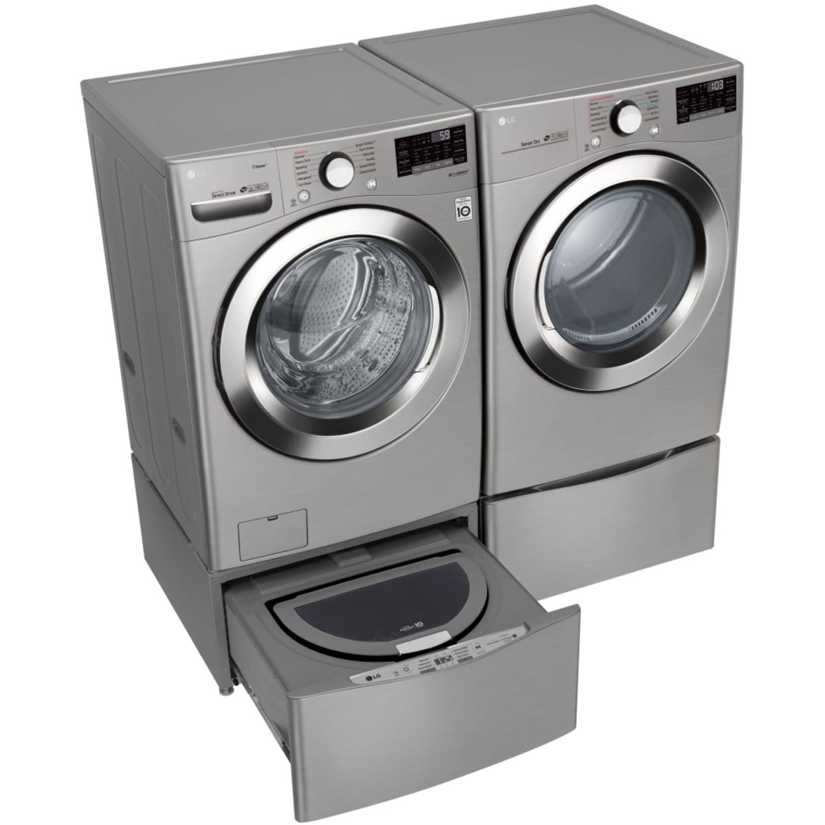 LG WM3700HVA 4.5 cu. ft. Smart Front-Load Washer with Steam, 6Motion, Graphite Steel