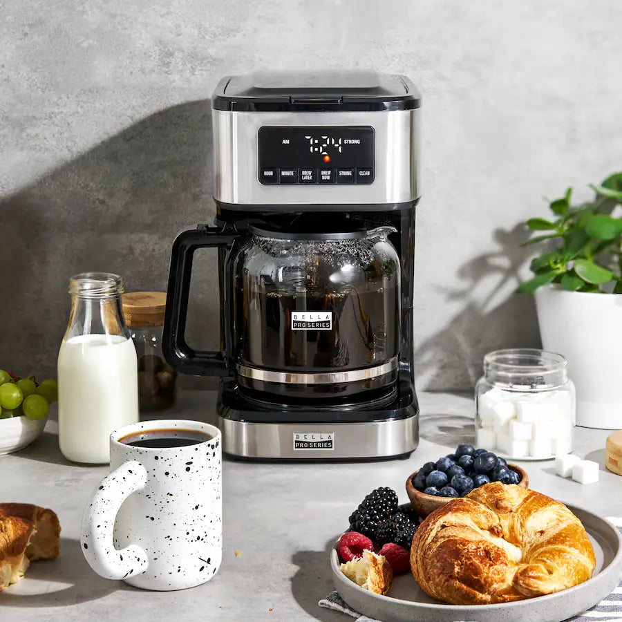 Bella Pro 12-Cup Programmable Coffee Maker Stainless Steel