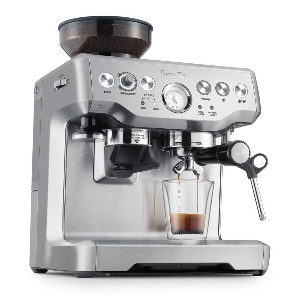 Breville Barista Express Espresso Machine – 15-Bar Pump, Built-In Burr Grinder & Milk Frother, Stainless Steel