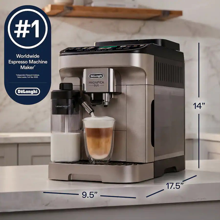 De'Longhi Magnifica Duo Fully Automatic Coffee and Espresso Machine, Silver