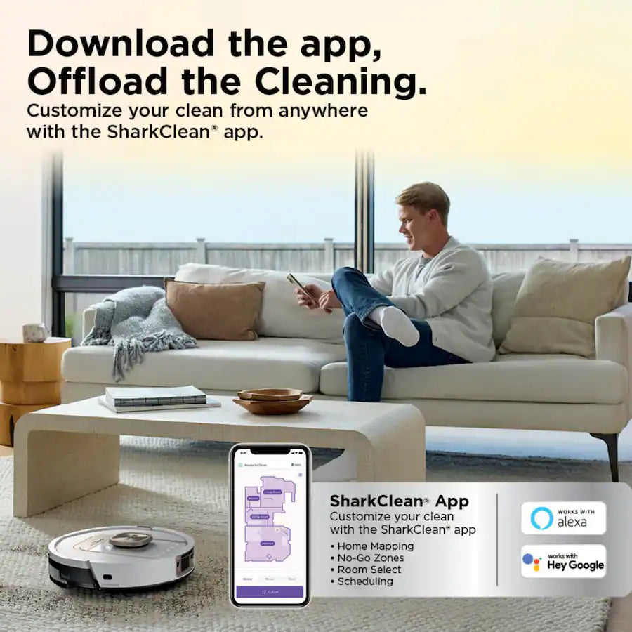 Shark PowerDetect ThermaCharged Robot Vacuum and Mop 2-in-1 with NeverTouch Pro Base