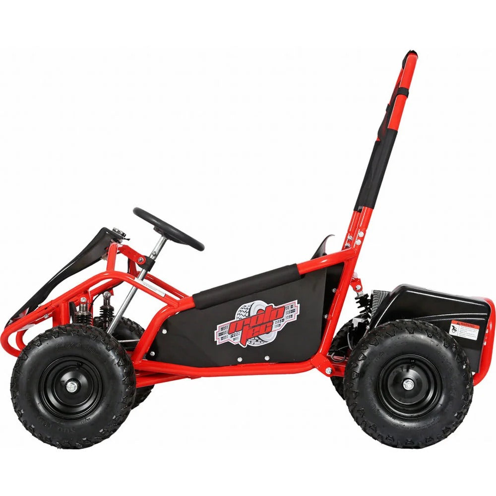 MotoTec Mud Monster Kids Electric 48v 1000w Go Kart Full Suspension Red