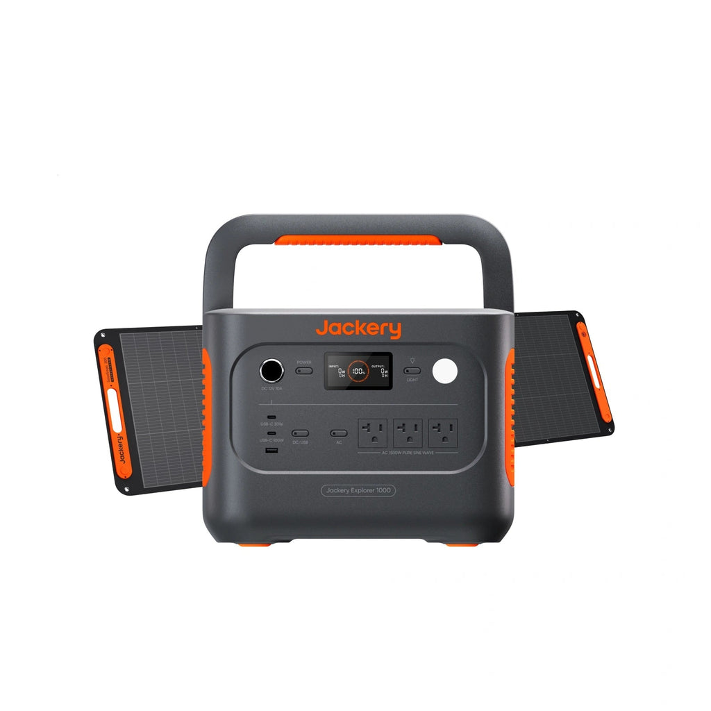 Jackery Explorer 1000 Portable Power Station with 2 SolarSaga 100W Panels