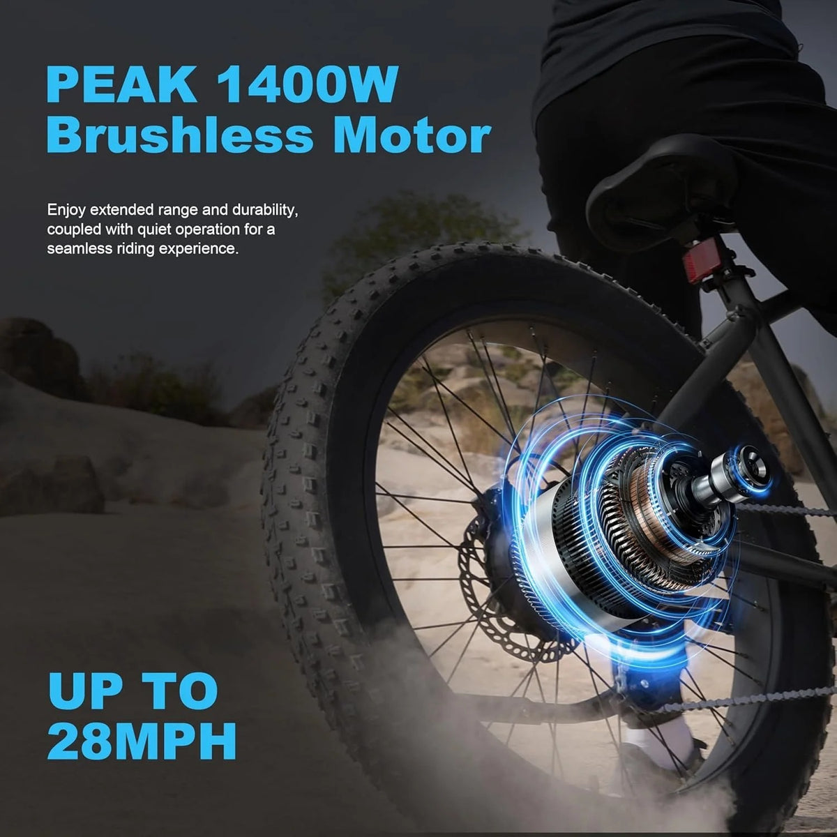 ACTBEST All-Terrain Mountain Electric Bike, 1400W