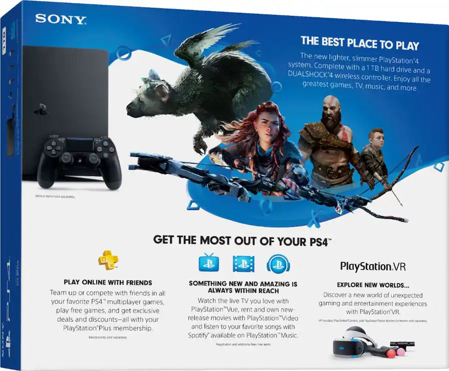 PlayStation 4 Slim 1TB Console, Black, Refurbished