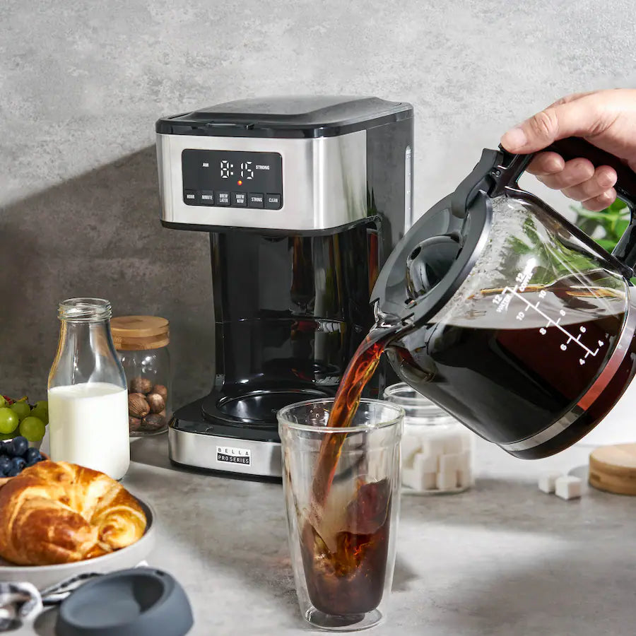 Bella Pro 12-Cup Programmable Coffee Maker Stainless Steel