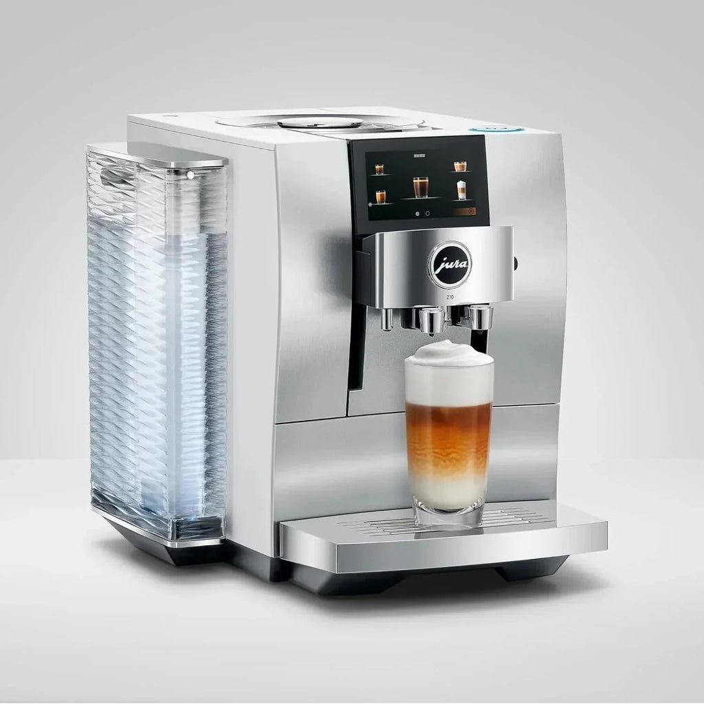 JURA Z10 Automatic Coffee Machine – Hot & Cold Brew Espresso Maker, Built-In P.R.G. Grinder, 4.3" Color Touchscreen