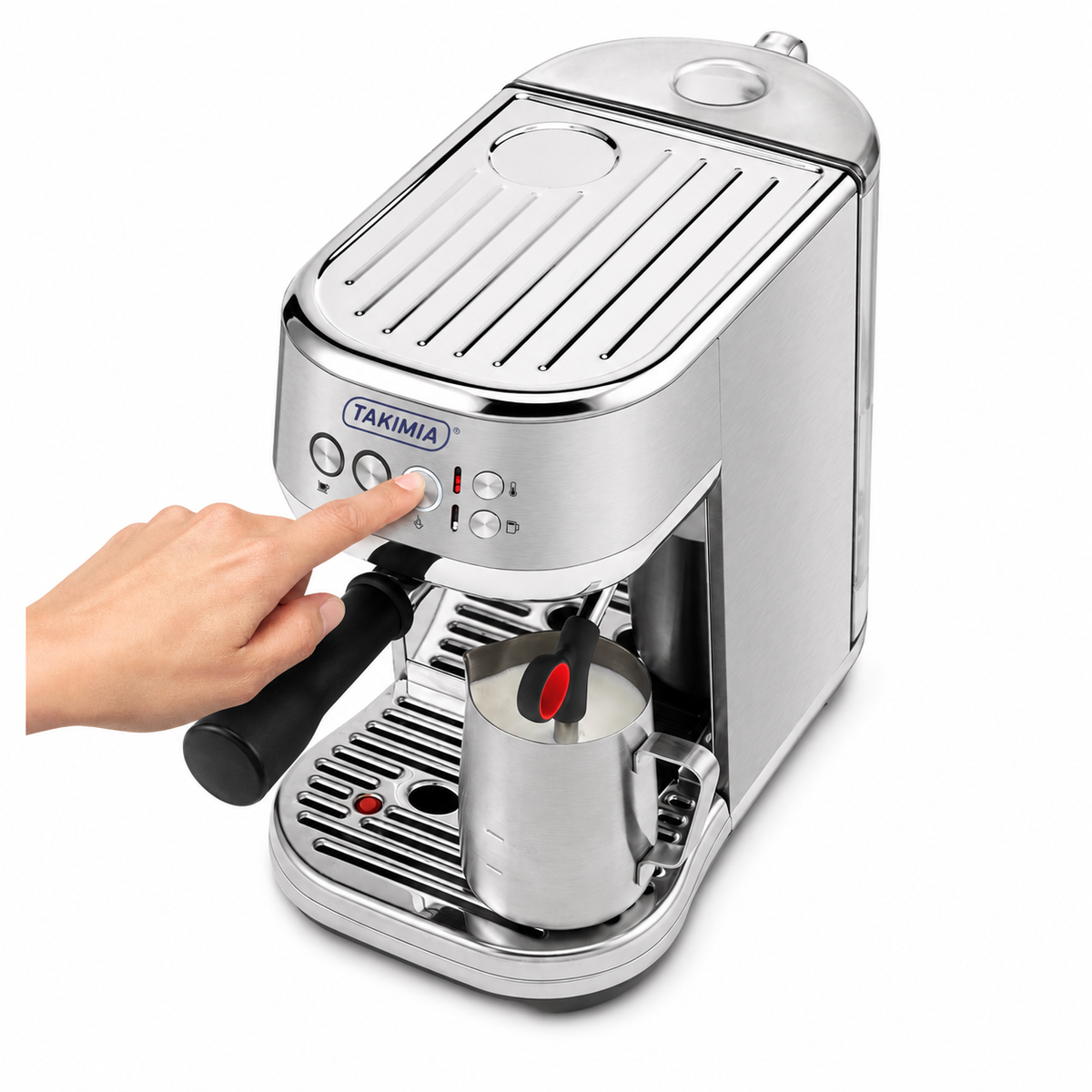 Takimia Compacta Plus Espresso Machine - Compact Automatic Steam Wand with Rapid Heat-Up