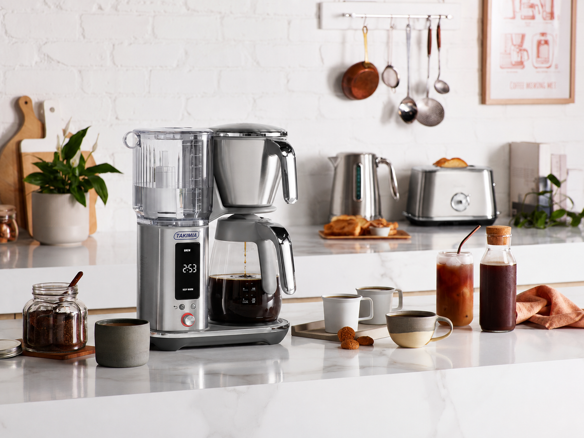 Takimia LuxeGlass Coffee Maker - Precision Brewer with Hot and Cold Brew