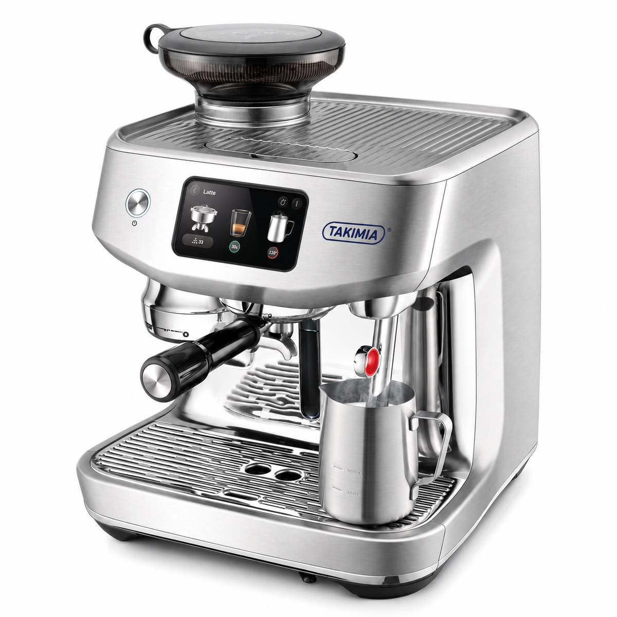 Takimia AeroJet Espresso Machine - Auto Grind Dose Tamp with Touchscreen Milk Settings