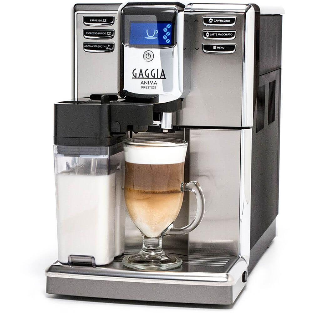 Gaggia Anima Prestige Super-Automatic Espresso Machine – One-Touch Cappuccino & Latte Macchiato, Stainless Steel