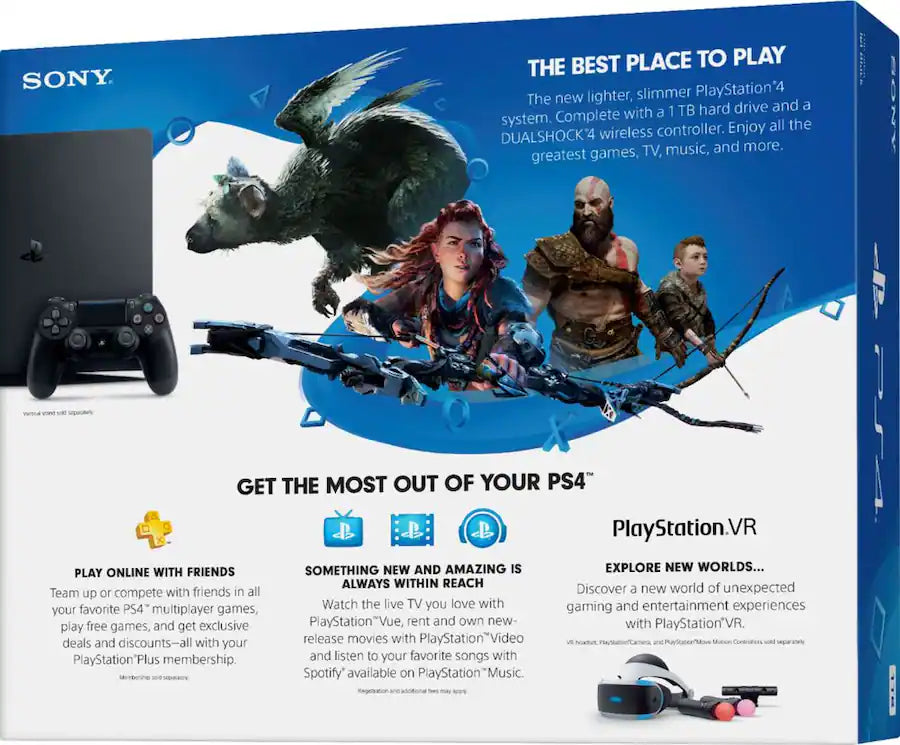 PlayStation 4 Slim 1TB Console, Black, Refurbished