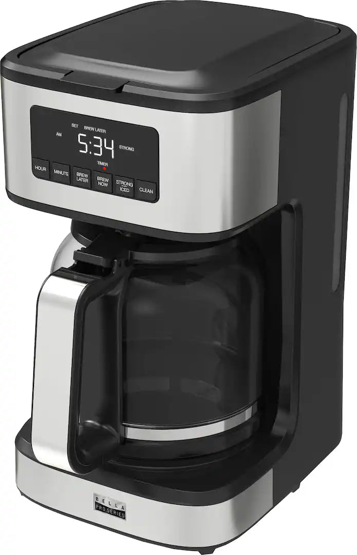 Bella Pro 12-Cup Programmable Coffee Maker Stainless Steel