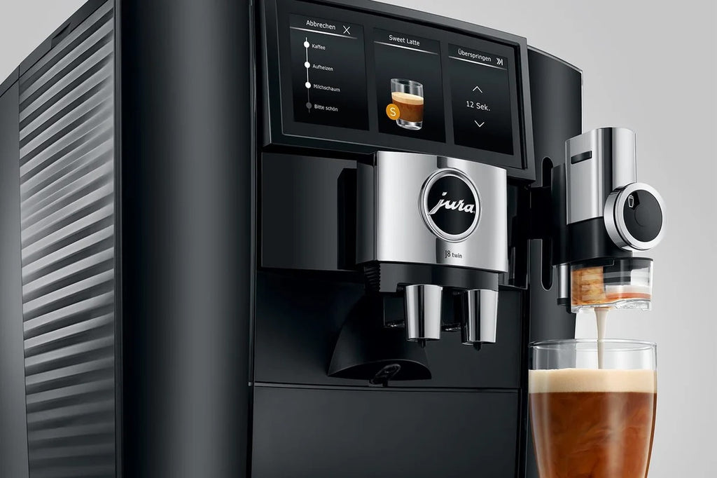 Jura J8 Twin + Extra Cleaning Supplies – Barista-Level Coffee at Home with Dual Spouts & Aroma Grinder