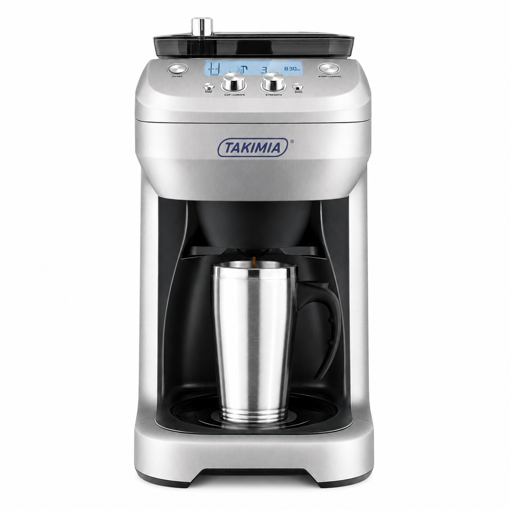 Takimia GrindBrew Coffee Maker - Built-In Grinder with Programmable Brew Control