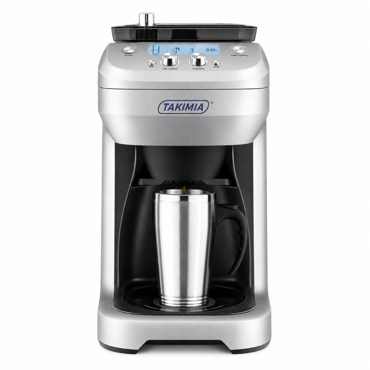 Takimia GrindBrew Coffee Maker - Built-In Grinder with Programmable Brew Control