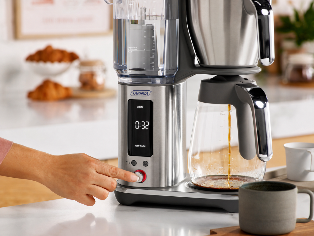 Takimia LuxeGlass Coffee Maker - Precision Brewer with Hot and Cold Brew