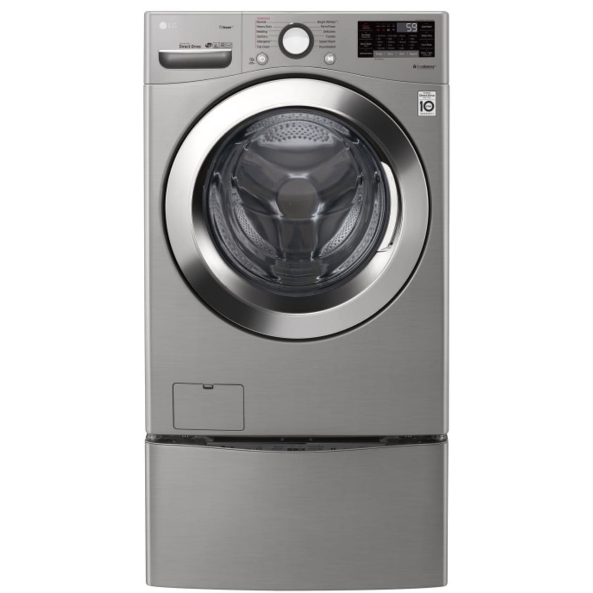 LG WM3700HVA 4.5 cu. ft. Smart Front-Load Washer with Steam, 6Motion, Graphite Steel