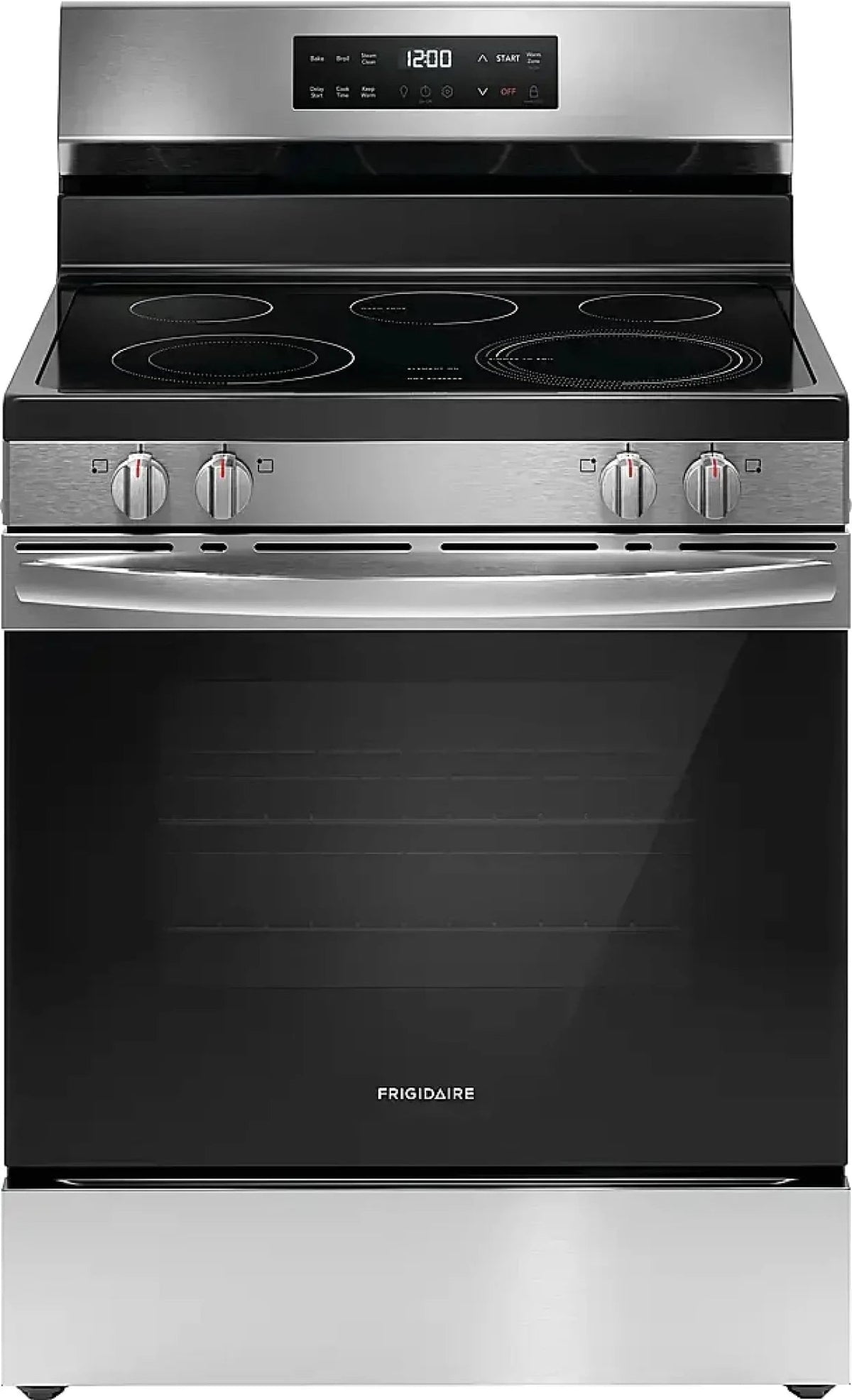 Whirlpool Electric Range – 30-Inch Electric Stove with Glass Cooktop, 5-Element Burners & Self-Cleaning Oven