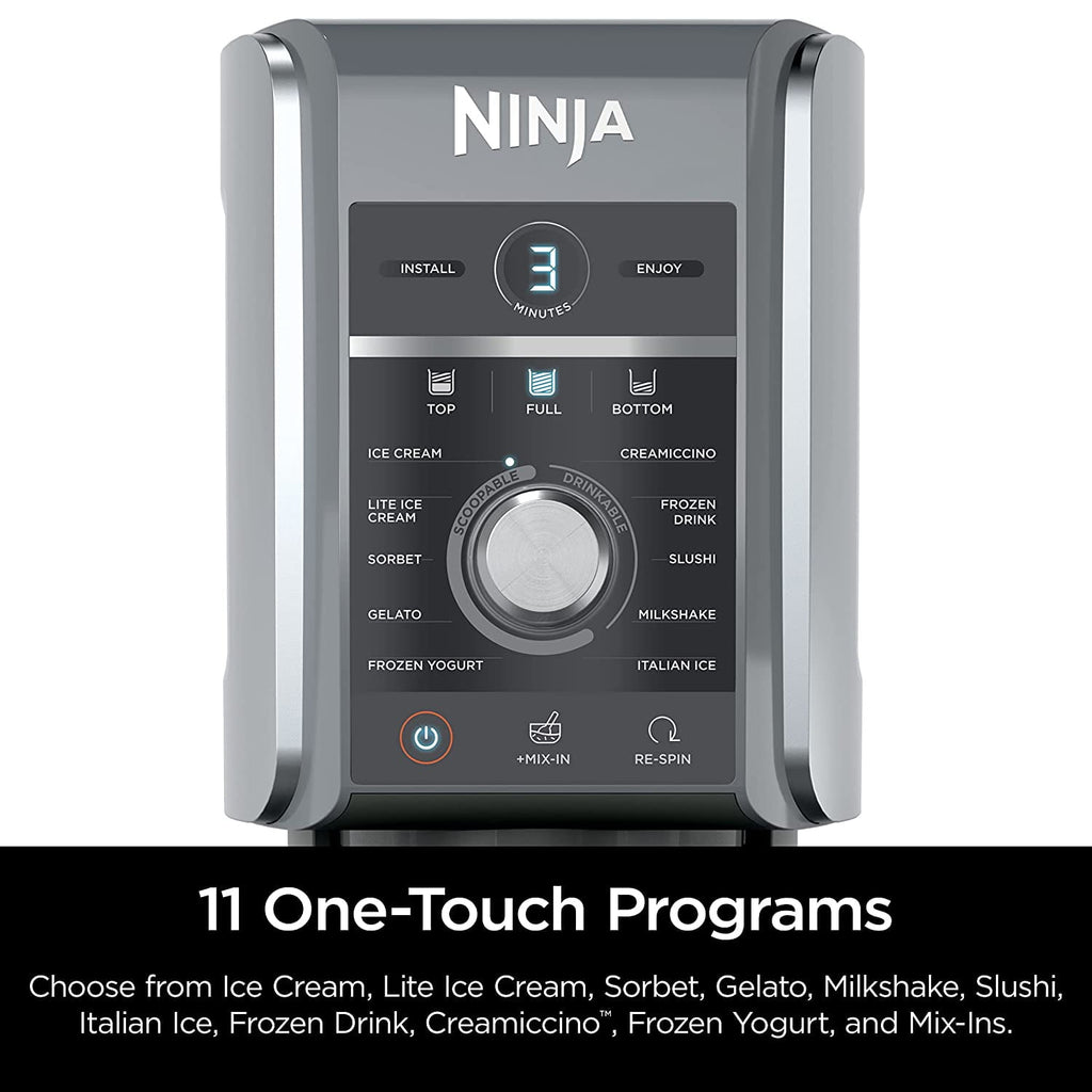 Restored Ninja CREAMi Deluxe 11-in-1 XL Ice Cream Maker, Corded Electric, Silver