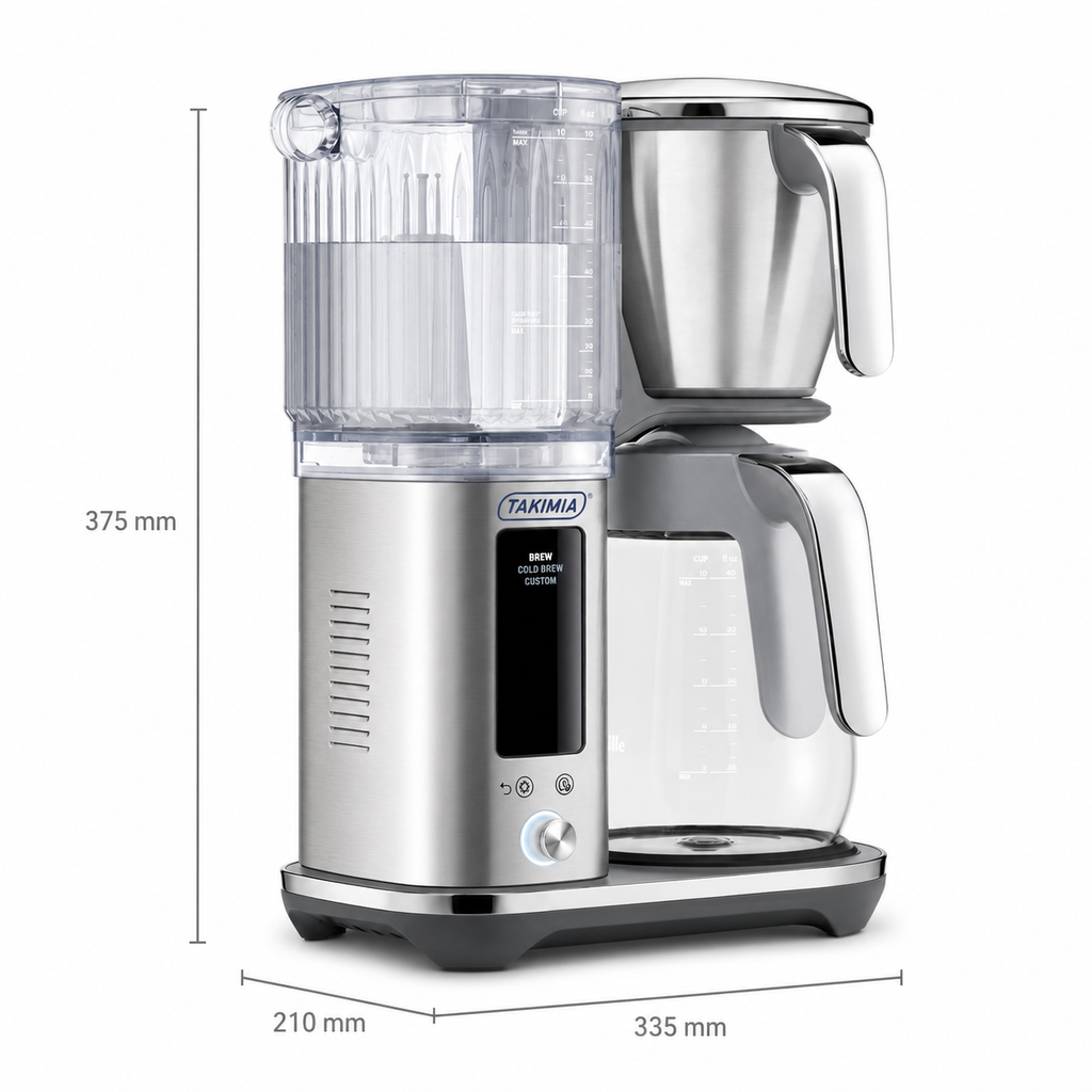 Takimia LuxeGlass Coffee Maker - Precision Brewer with Hot and Cold Brew