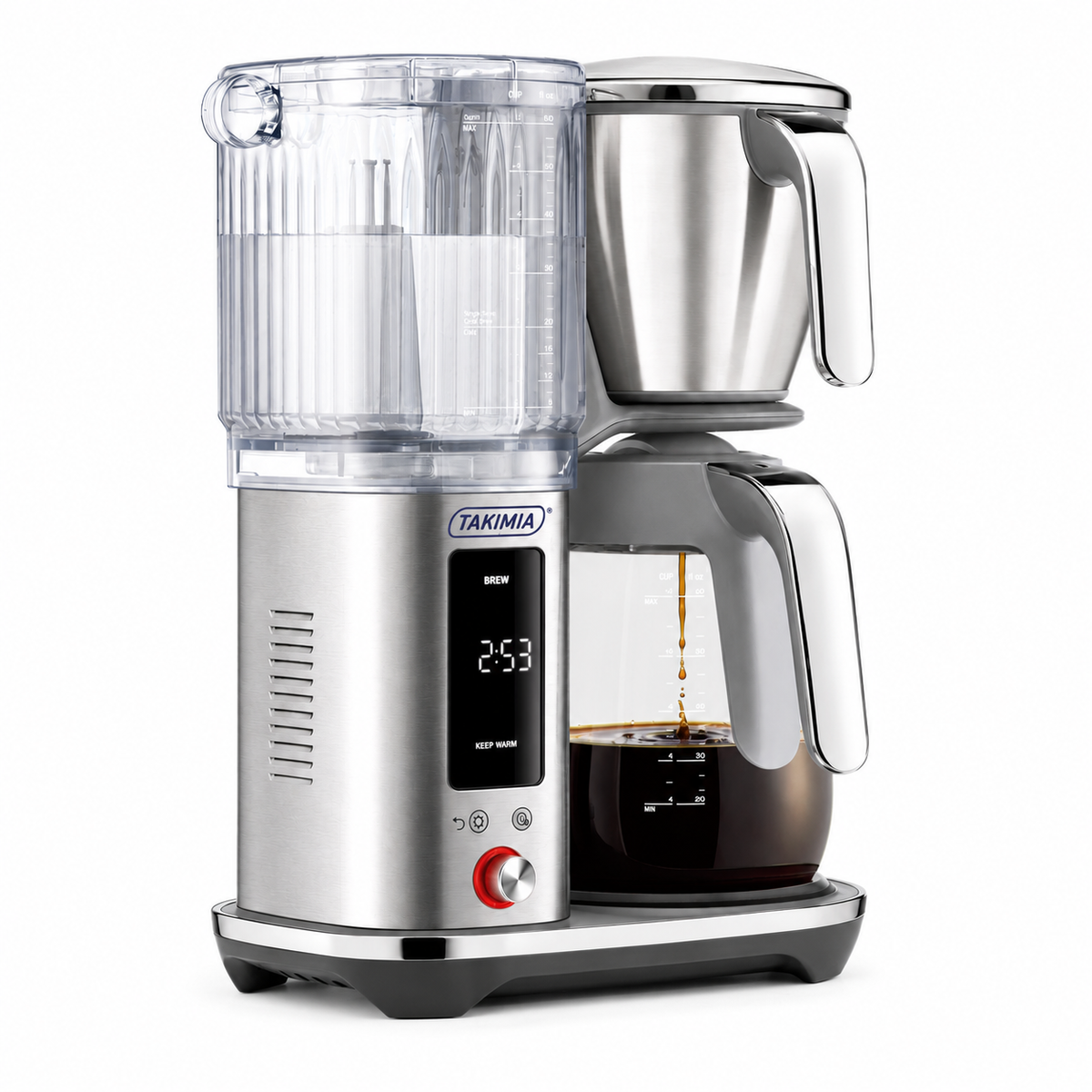 Takimia LuxeGlass Coffee Maker - Precision Brewer with Hot and Cold Brew