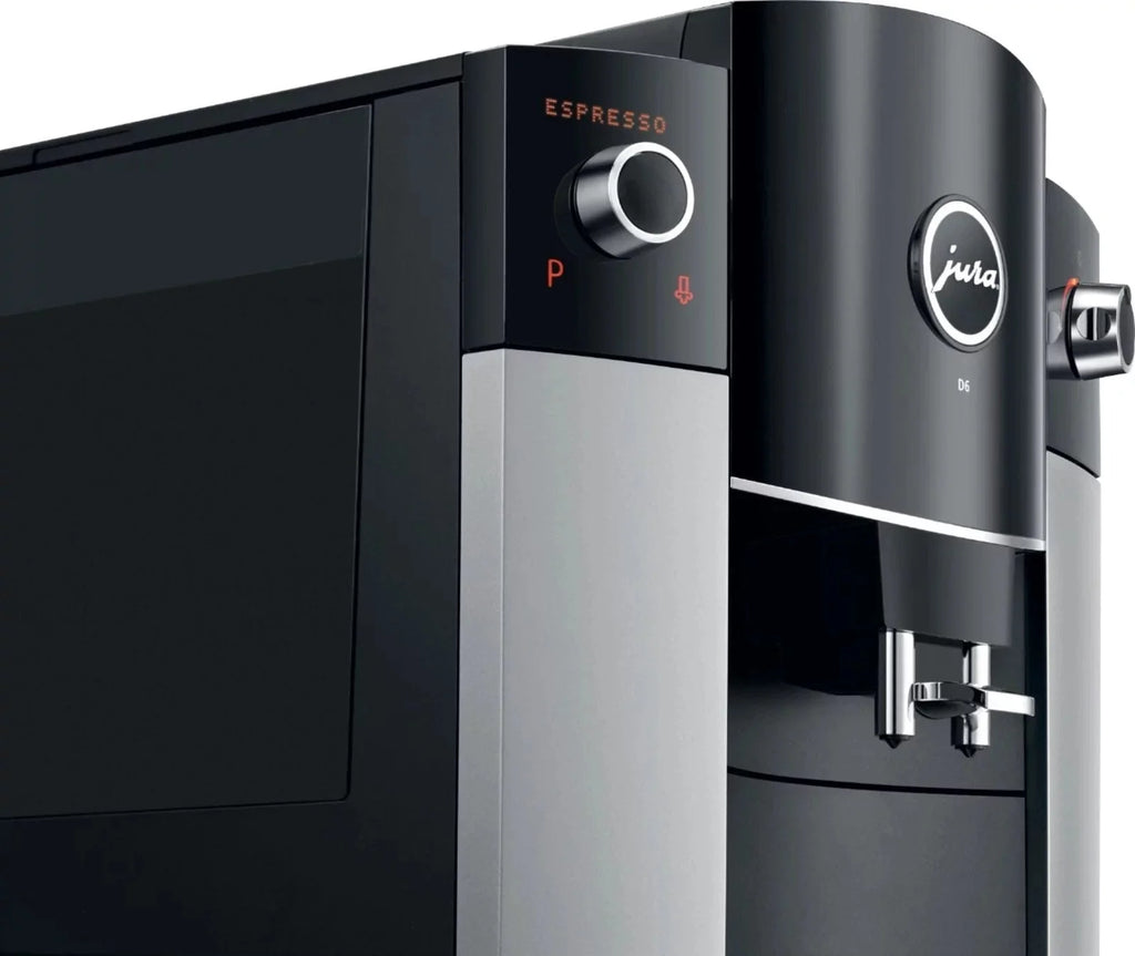 JURA D6 Automatic Coffee Machine & Espresso Maker – Platinum, One-Touch Cappuccino