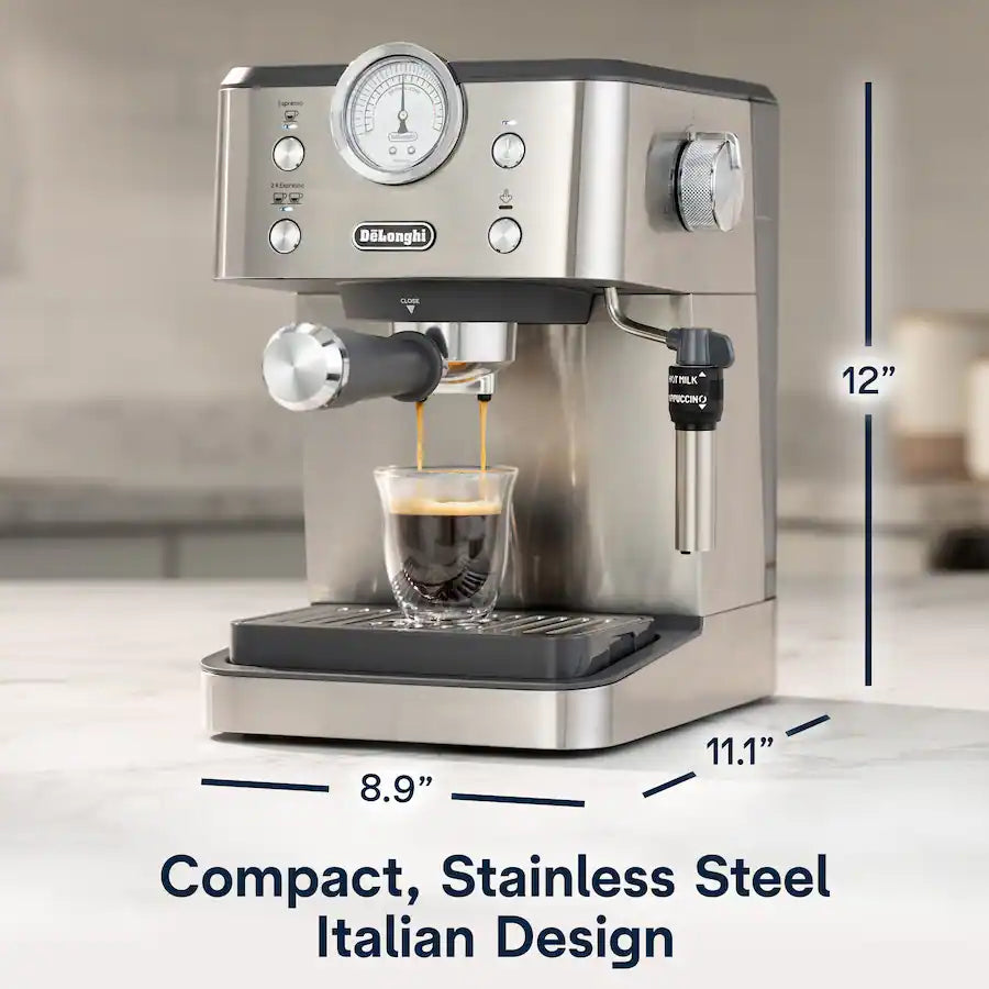 De'Longhi Classic Espresso Machine, Stainless Steel